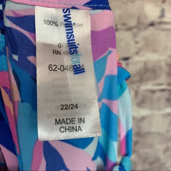 Swim Suits For All Blue Floral Maxi Cover Up Dress - Picture 13 of 13